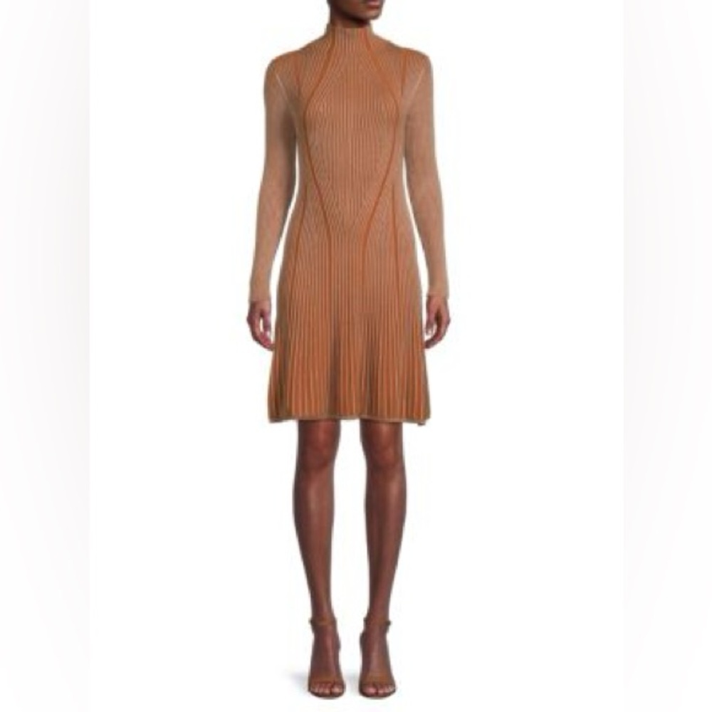 French Connection Mari Rib Knit Long Sleeve Dress XS